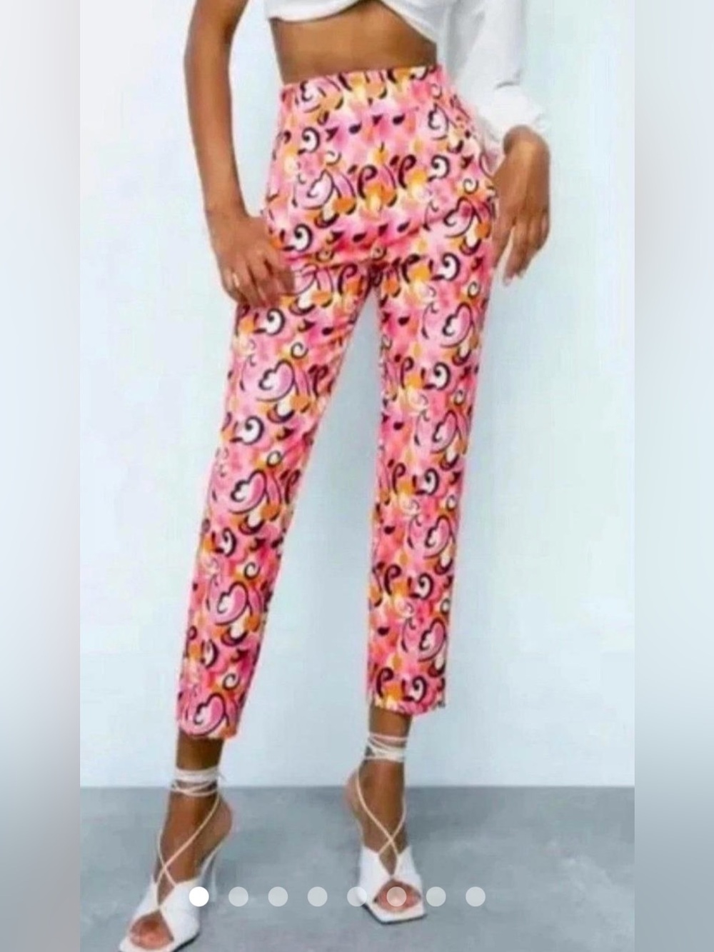 Zara printed pants xs